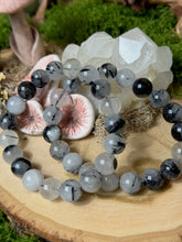 Load image into Gallery viewer, Black Tourmaline in Quartz Bracelet
