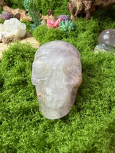 Load image into Gallery viewer, Flower Agate and Amethyst Skull

