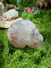 Load image into Gallery viewer, Flower Agate and Amethyst Skull
