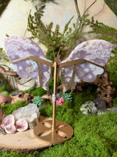 Load image into Gallery viewer, Flower Agate Amethyst Butterfly Wings with Stand

