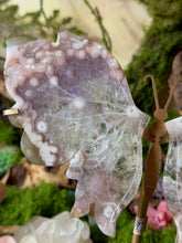 Load image into Gallery viewer, Flower Agate Amethyst Butterfly Wings with Stand
