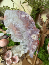 Load image into Gallery viewer, Flower Agate Amethyst Butterfly Wings with Stand
